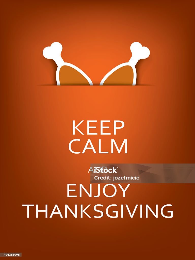 Funny Thanksgiving Card Template With Message American Holiday Poster  Concept Stock Illustration - Download Image Now - iStock