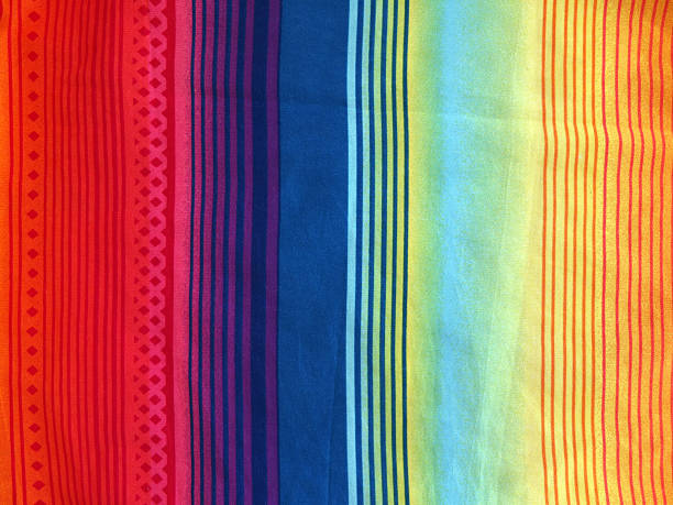 istock Cloth colorful rainbow stripes art background 494386436