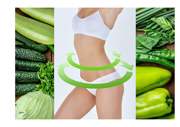 istock Young healthy woman with vegetables. Collage 494386548
