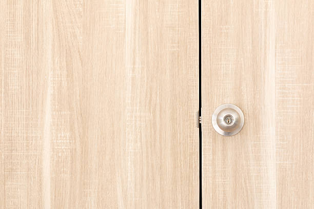 istock Vintage wood door with iron handle 494386628