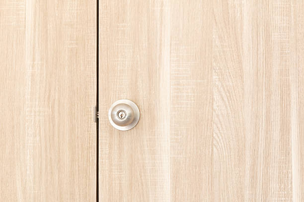 istock Vintage wood door with iron handle 494386762