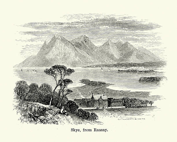 isle of skye, szkocja - landscape scotland scottish culture isle of skye stock illustrations