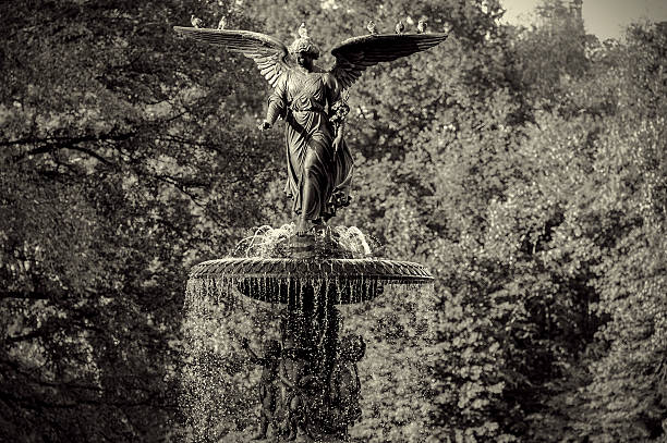 istock Bethesda and Friends B&W 494387524