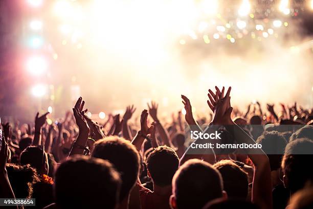 This Partys On Fire Stock Photo - Download Image Now - Music Festival, Performance, Crowd of People