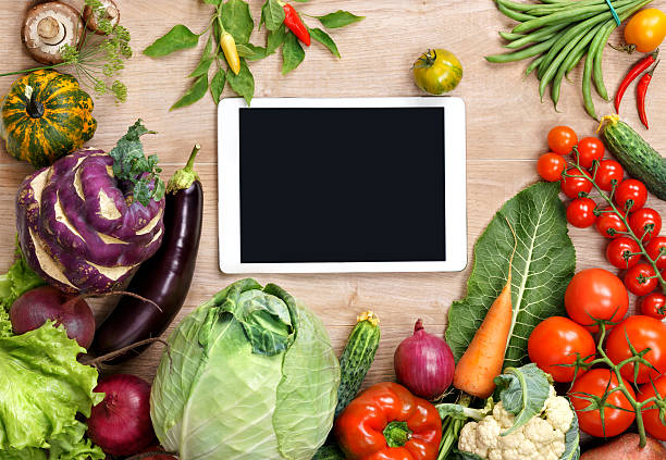 istock Fresh organic vegetables on a wooden background 494390668