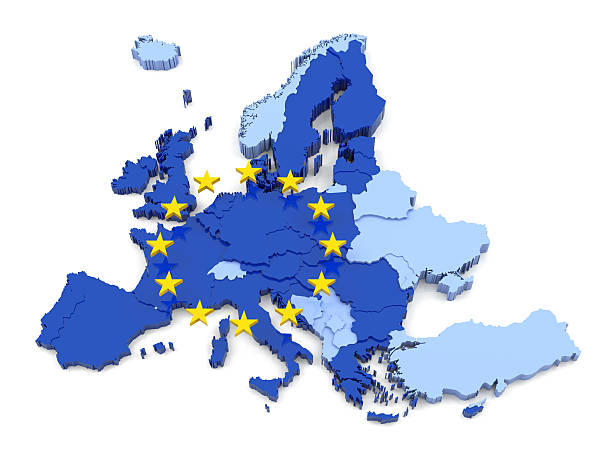 istock European Union Map with Flag 494394085