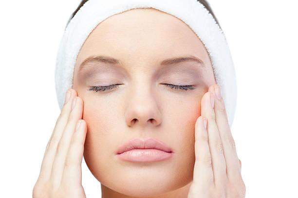 istock Peaceful blonde model wearing headband closing eyes 494394871