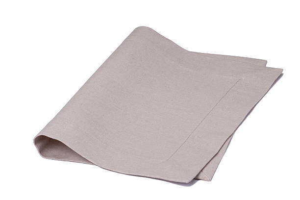 istock Natural Linen Napkin Isolated On White Background 494396401