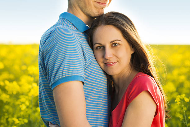 istock Couple in love in field 494398775