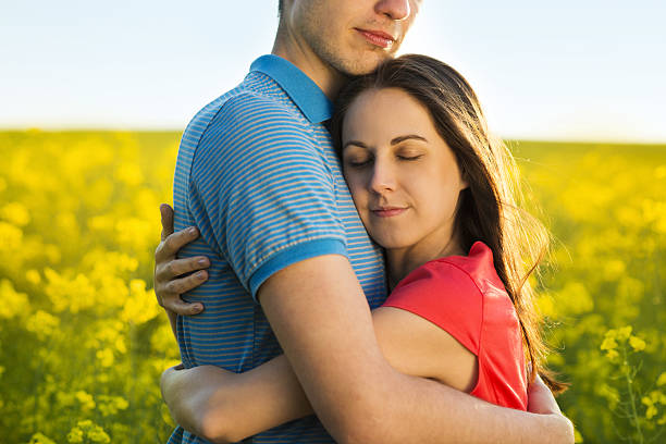 istock Couple in love in field 494398779