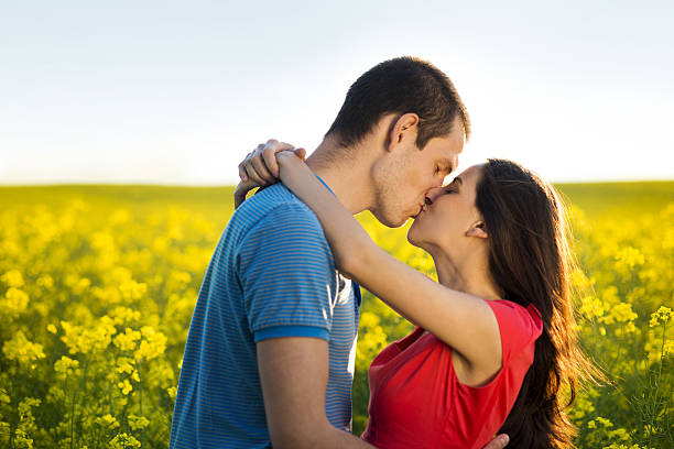 istock Couple in love in field 494398785