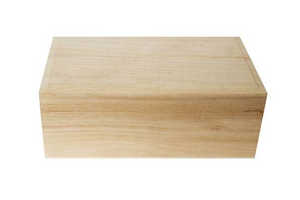 Wooden box stock photo