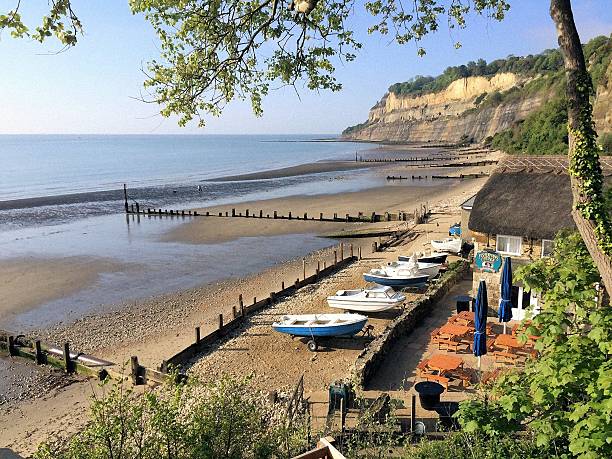 A view of Shanklin beach on the Isle of Wight, teken from the cliff path