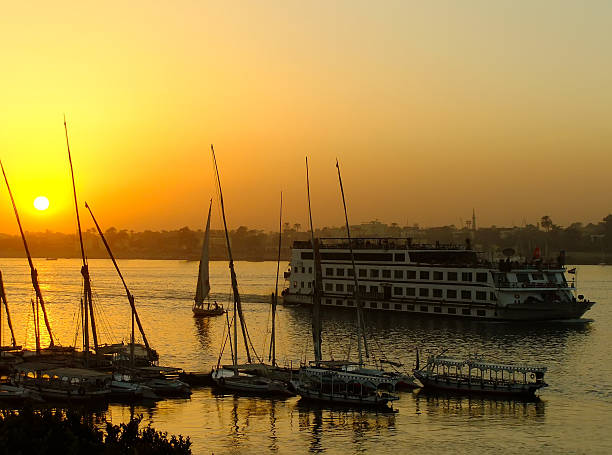 istock Felucca boats at the harbor, Luxor 494401297
