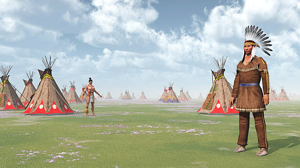 istock Plains Indians and Indian Camp 494412954