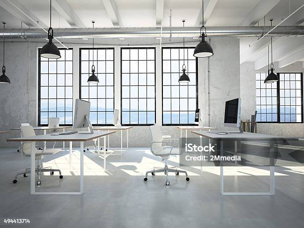 Computer And Notebook On The Working Place 3d Rendering Stock Photo - Download Image Now