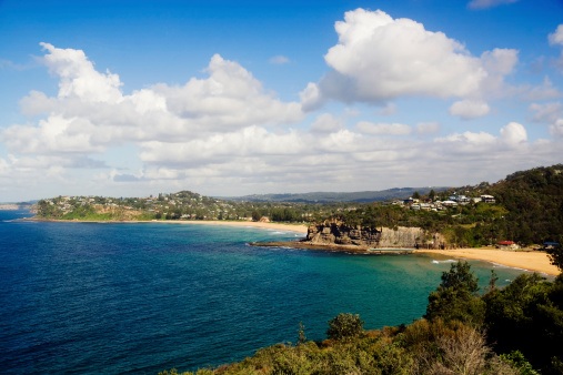 Newport (left) and Bilgola Beach (right), two of the Northern Beaches of Sydney, Australia.