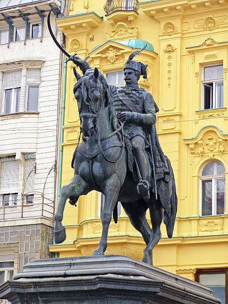 istock Ban Jelacic statue, Zagreb, Croatia 494414533