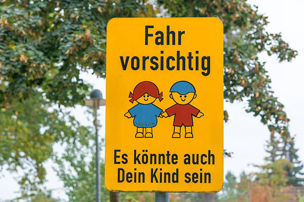 istock german traffic sign- drive careful it could be your child 494414910