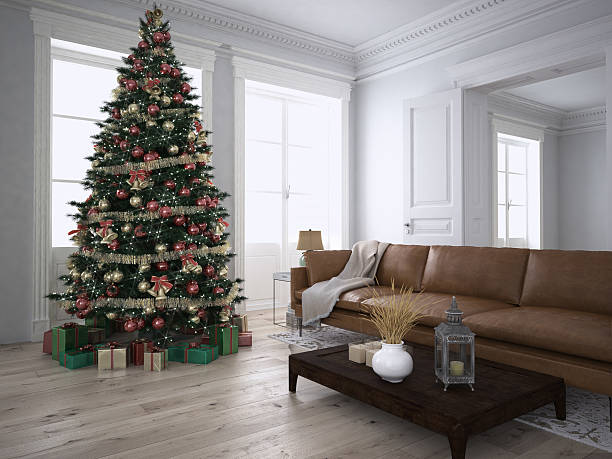 istock Christmas living room. 3d rendering 494415028