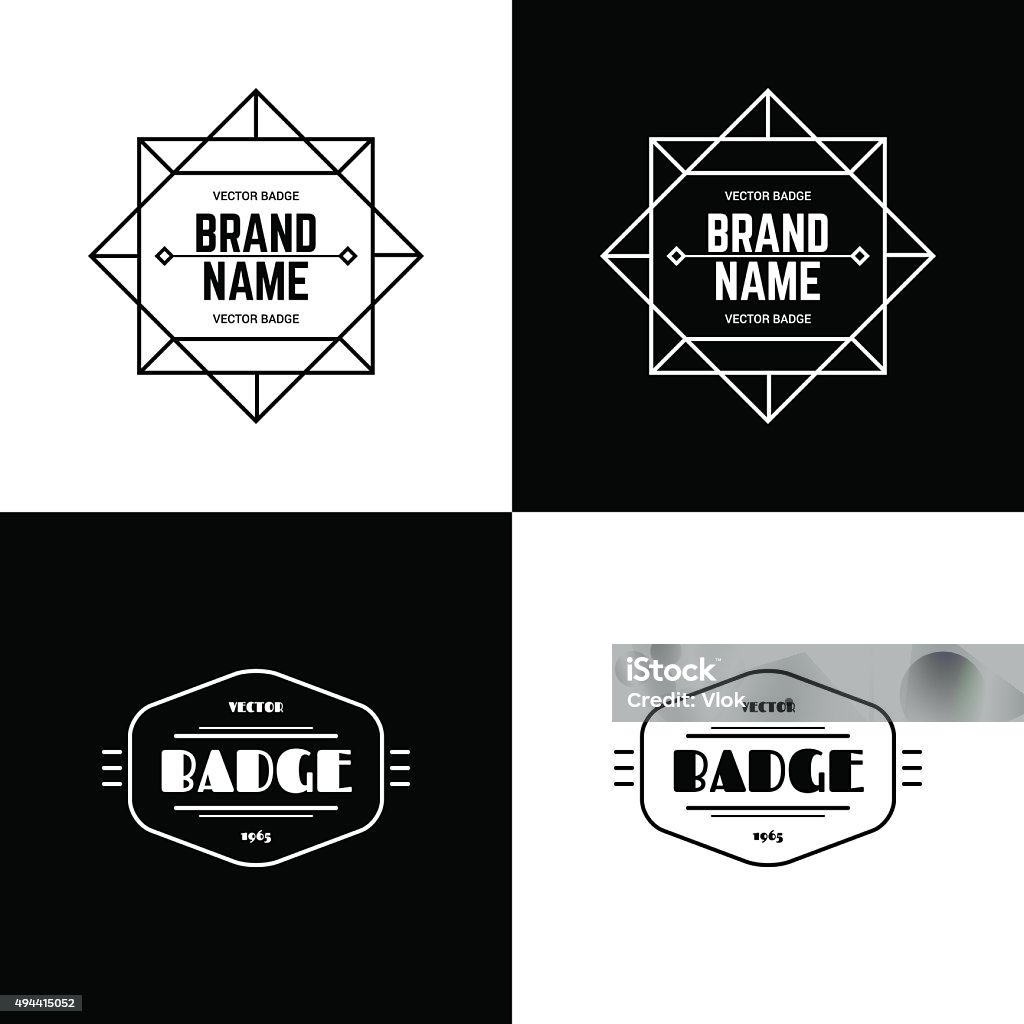 Customizable Badge Vector Vector Badges Stock Illustration - Download Image Now - 2015 ...