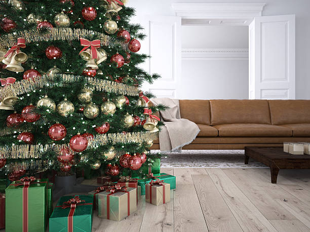 istock Christmas living room. 3d rendering 494415144