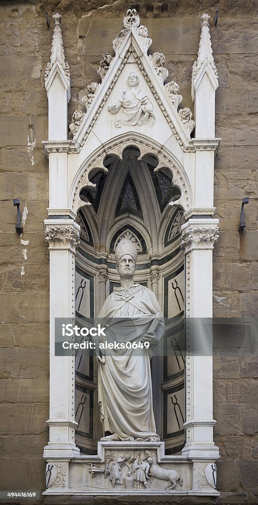 Statue de Saint Eligio, le sculpteur Nanni di Banco. - Photo de Adulte libre de droits