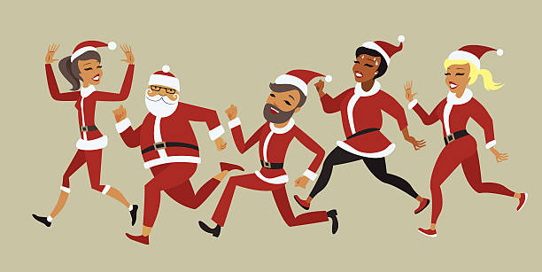 December Fun Run 70+ Santa Fun Run Stock Photos, Pictures & Royalty-Free Images - iStock