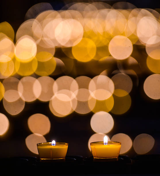 istock Candles at church 494416596