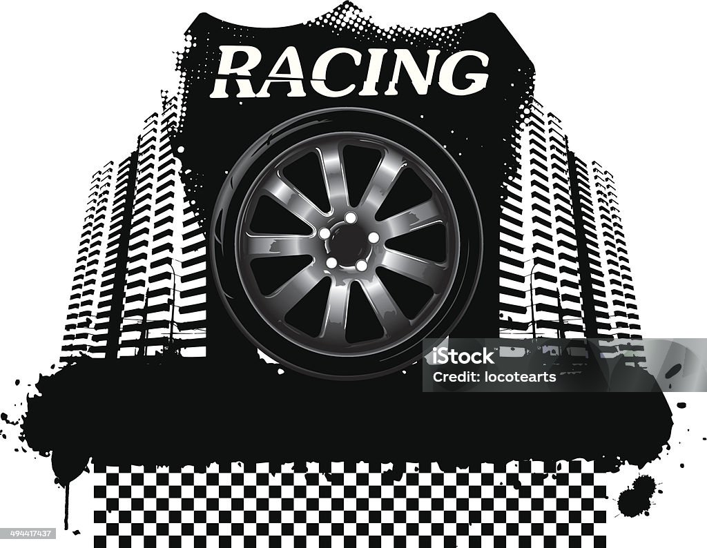 racing shield with tires and grunge background racing shield Alloy stock vector