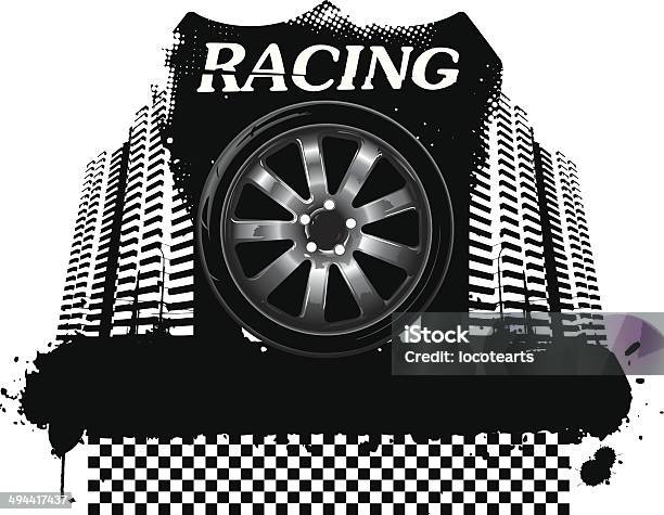 Racing Shield With Tires And Grunge Background Stock Illustration - Download Image Now - Alloy, At The Edge Of, Best in Show