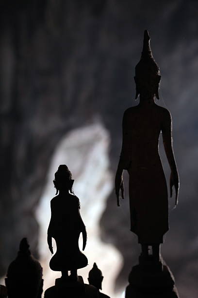 The Pak Ou Hoehlen at Luang Prabang in central Laos of Laos in South East Asia.