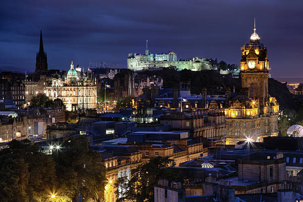 istock sunset over night Edinburgh, Scotland 494417651