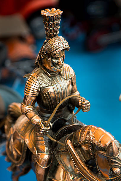 istock equestrian statue of welded Asian gold 494418275