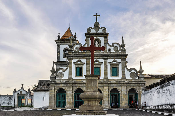 Itacare Church in Morro de Sao Paulo, Salvador, Brazil stock photo
