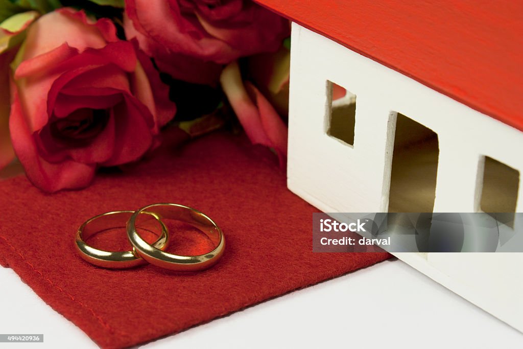 tax home model of a house with taxes 2015 Stock Photo