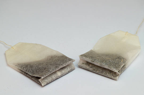 istock Unused tea bags in lateral view 494421722