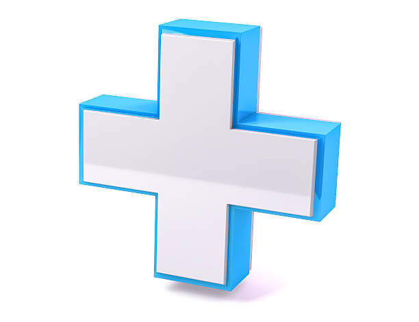 istock 3D isolated medical aid cross render 494423848
