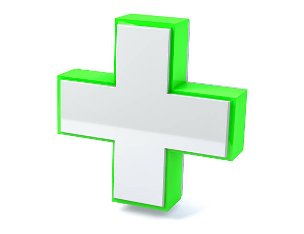 istock 3D isolated medical aid cross render 494423896