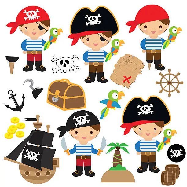 Vector illustration of Pirate vector illustration