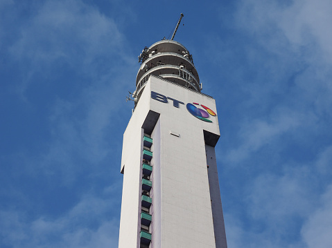 Birmingham, UK - September 25, 2015: The British Telecom Tower for telecommunications is the tallest building in Birmingham