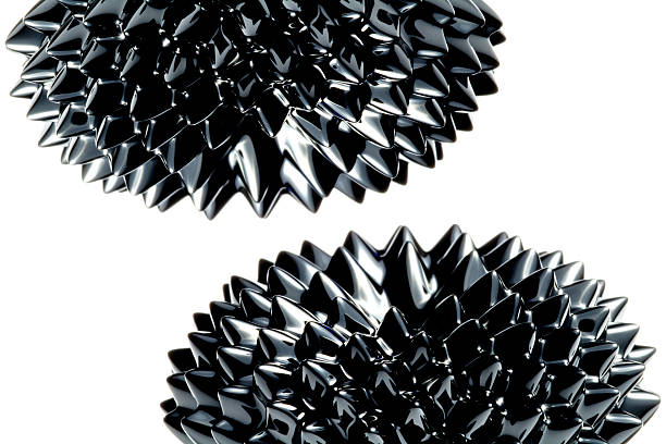 ferrofluid, fondo blanco - ferrofluid fotografías e imágenes de stock