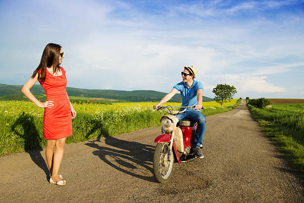 istock Couple on motorbike 494430937