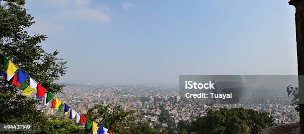 Cityscape Of Kathmandu Nepal Look At On Swayambhunath Temple Stock Photo - Download Image Now