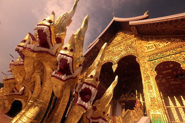 The Royal Palace in the old town of Luang Prabang in central Laos of Laos in South East Asia.