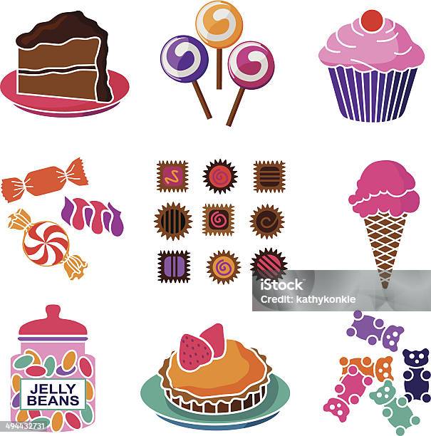 Sweet Shop Stock Illustration - Download Image Now - Gummi Bears, Cake, Illustration