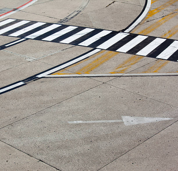 istock road symbol on runway airport 494434537