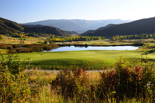 Golf course at Snowmass Village, Colorado, USA