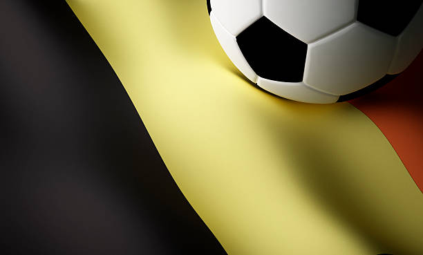 High resolution flag with fabric surface texture and football