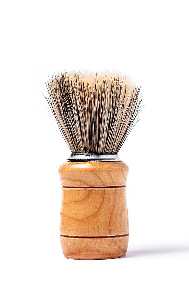 istock Old shaving brush isolated on white background 494435352